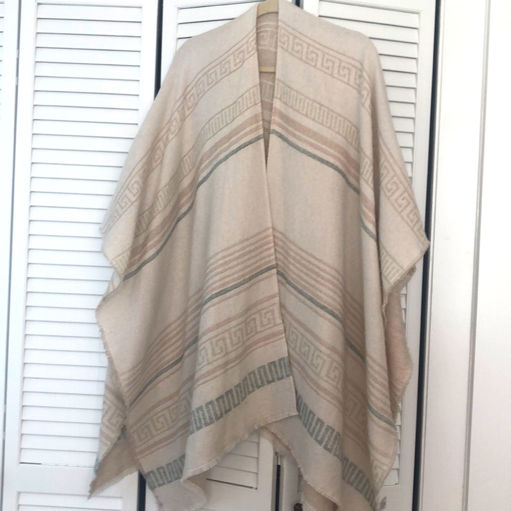 Tribal print poncho